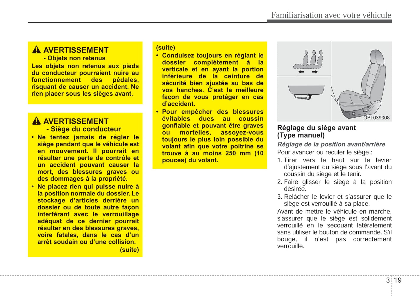 2010 Kia Sorento Owner's Manual | French