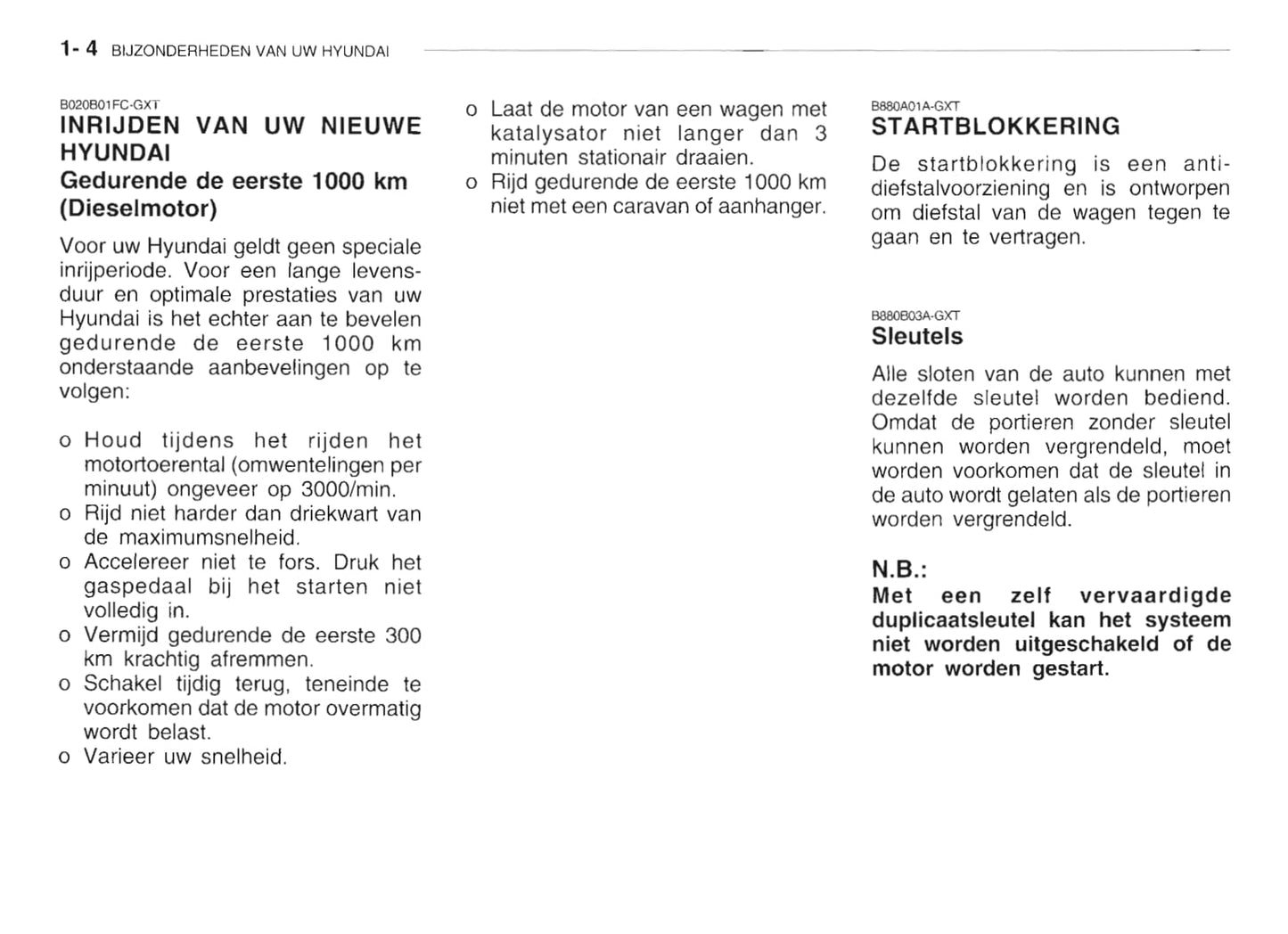 2002-2003 Hyundai Getz Gebruikershandleiding | Nederlands