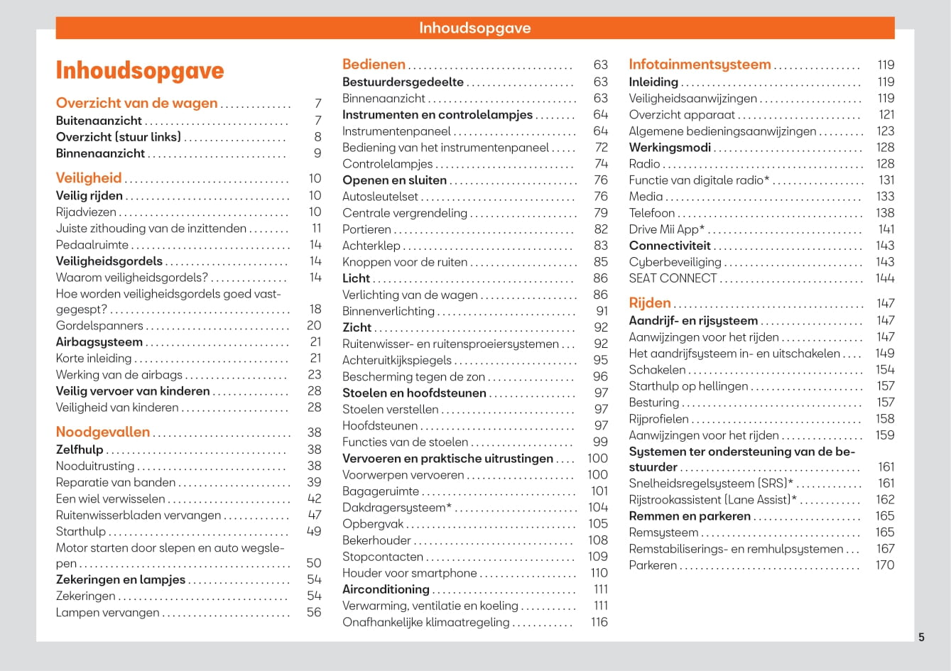 2019-2020 Seat Mii Electric Owner's Manual | Dutch