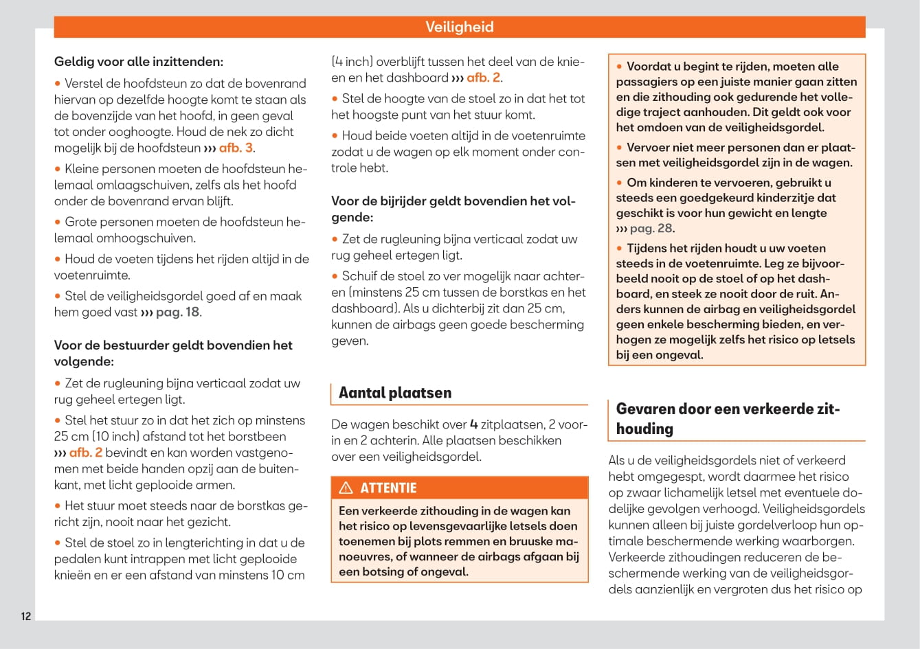 2019-2020 Seat Mii Electric Owner's Manual | Dutch