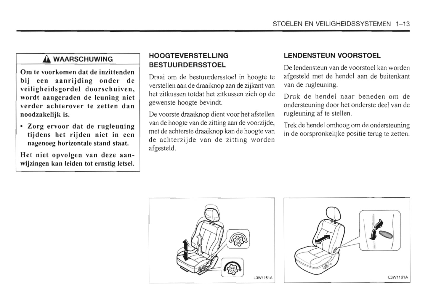 2000-2006 Daewoo Evanda Gebruikershandleiding | Nederlands