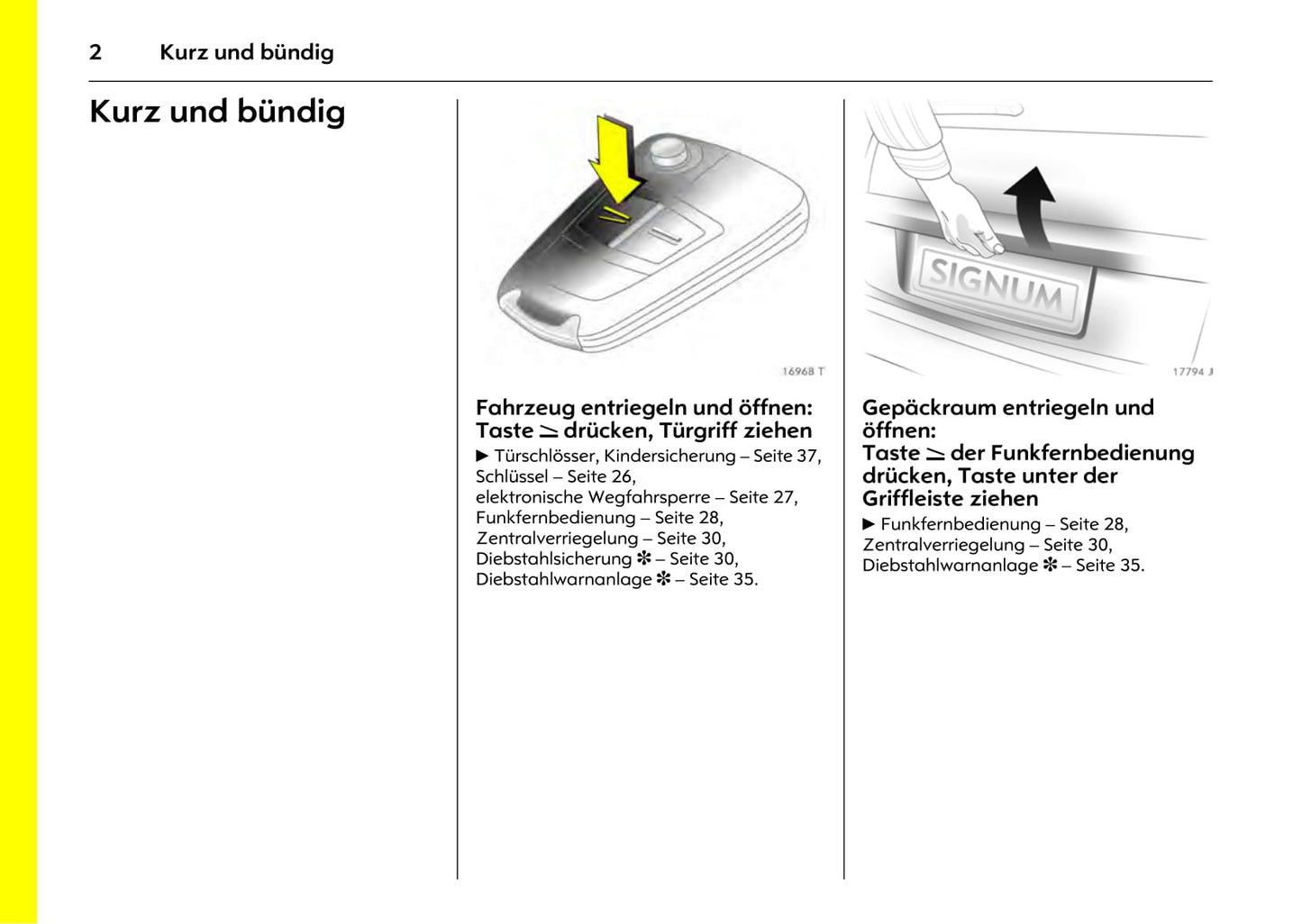 2005-2008 Opel Signum Manuel du propriétaire | Allemand