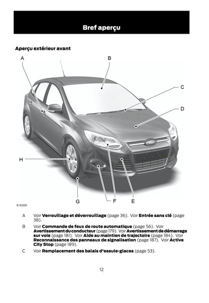 2012 Ford Focus Gebruikershandleiding | Frans