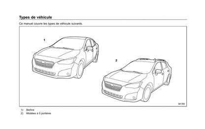 2016-2019 Subaru Impreza Bedienungsanleitung | Französisch