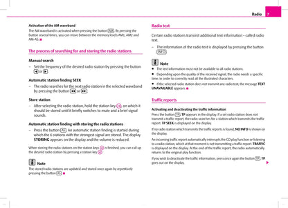 Skoda Radio Dance Owner's Manual 2007