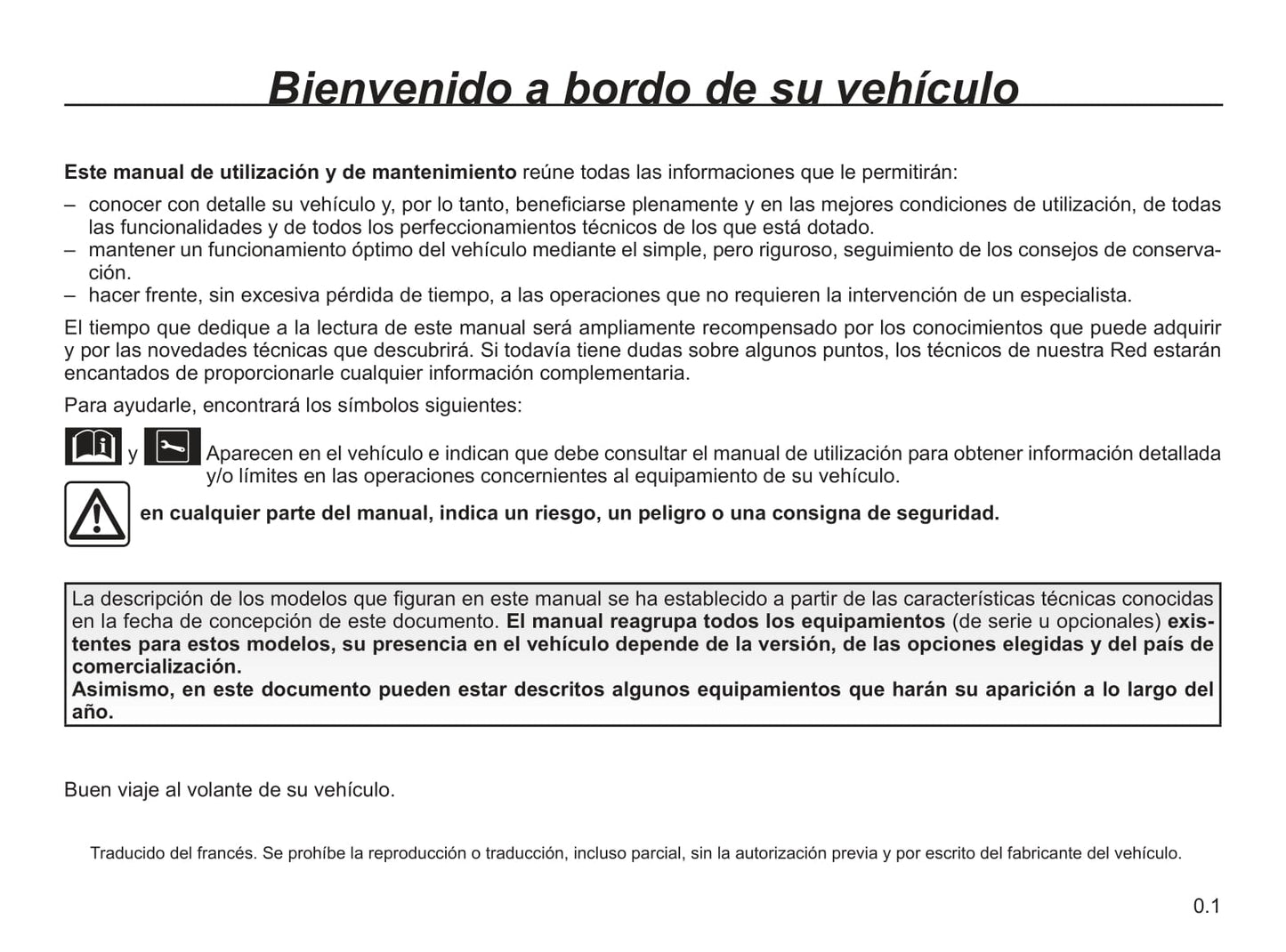 2018-2019 Renault Kangoo Owner's Manual | Spanish