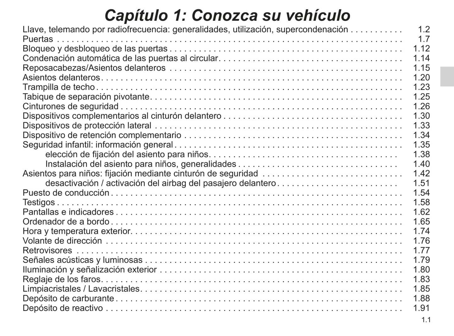 2018-2019 Renault Kangoo Owner's Manual | Spanish