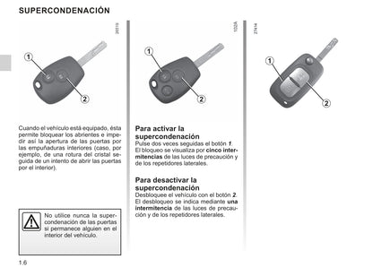 2018-2019 Renault Kangoo Owner's Manual | Spanish