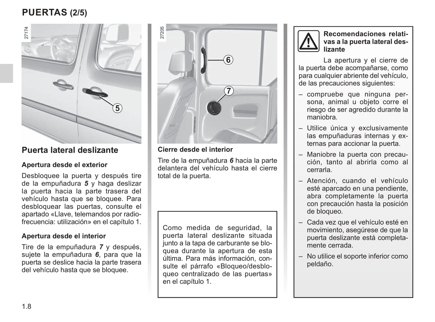 2018-2019 Renault Kangoo Owner's Manual | Spanish