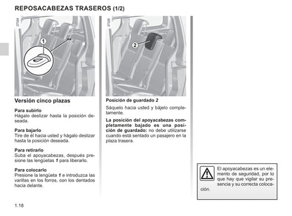 2018-2019 Renault Kangoo Owner's Manual | Spanish