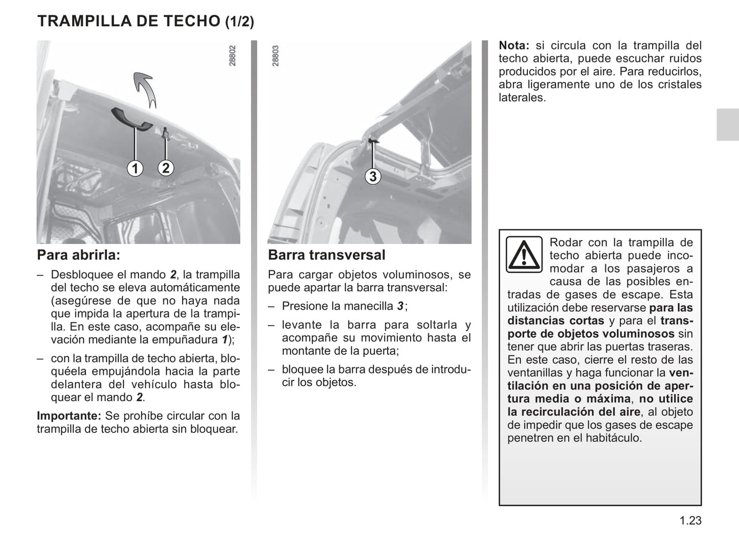 2018-2019 Renault Kangoo Owner's Manual | Spanish