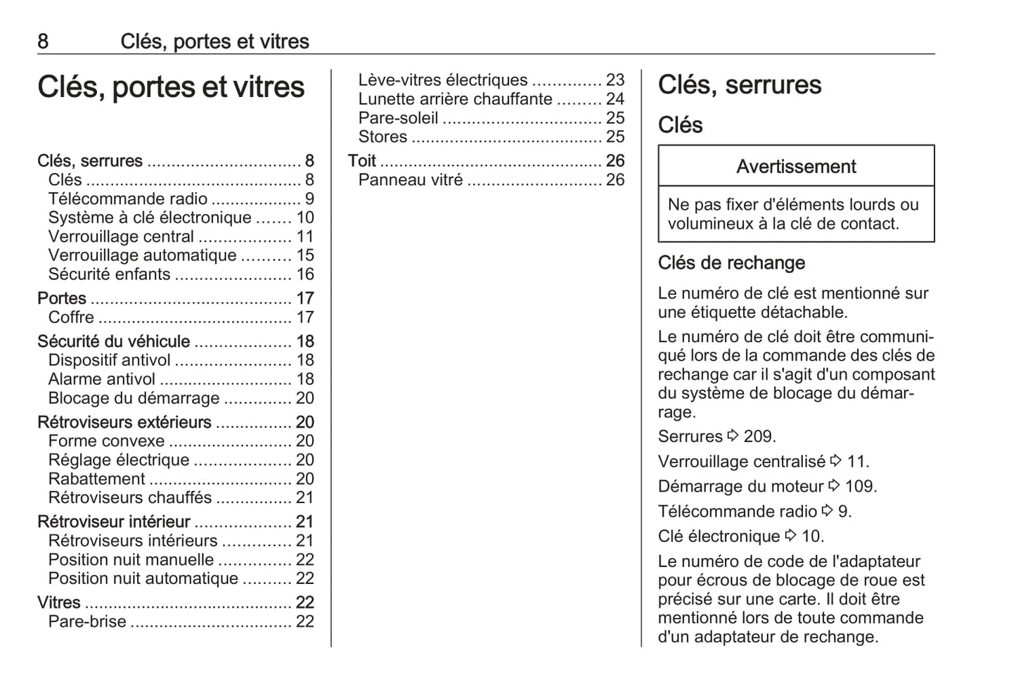 2019-2020 Opel Corsa Owner's Manual | French