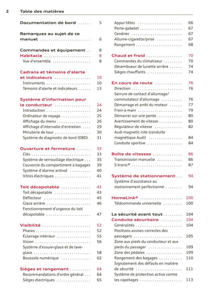 2012-2015 Audi R8 Manuel du propriétaire | Français