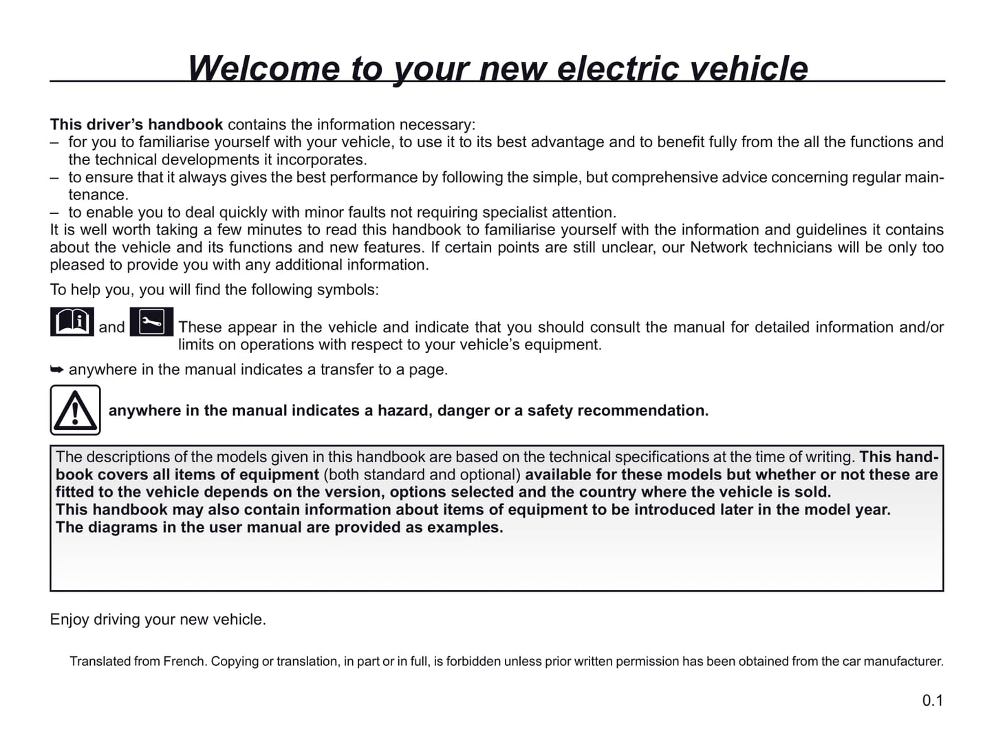 2019-2020 Renault Zoe Owner's Manual | English