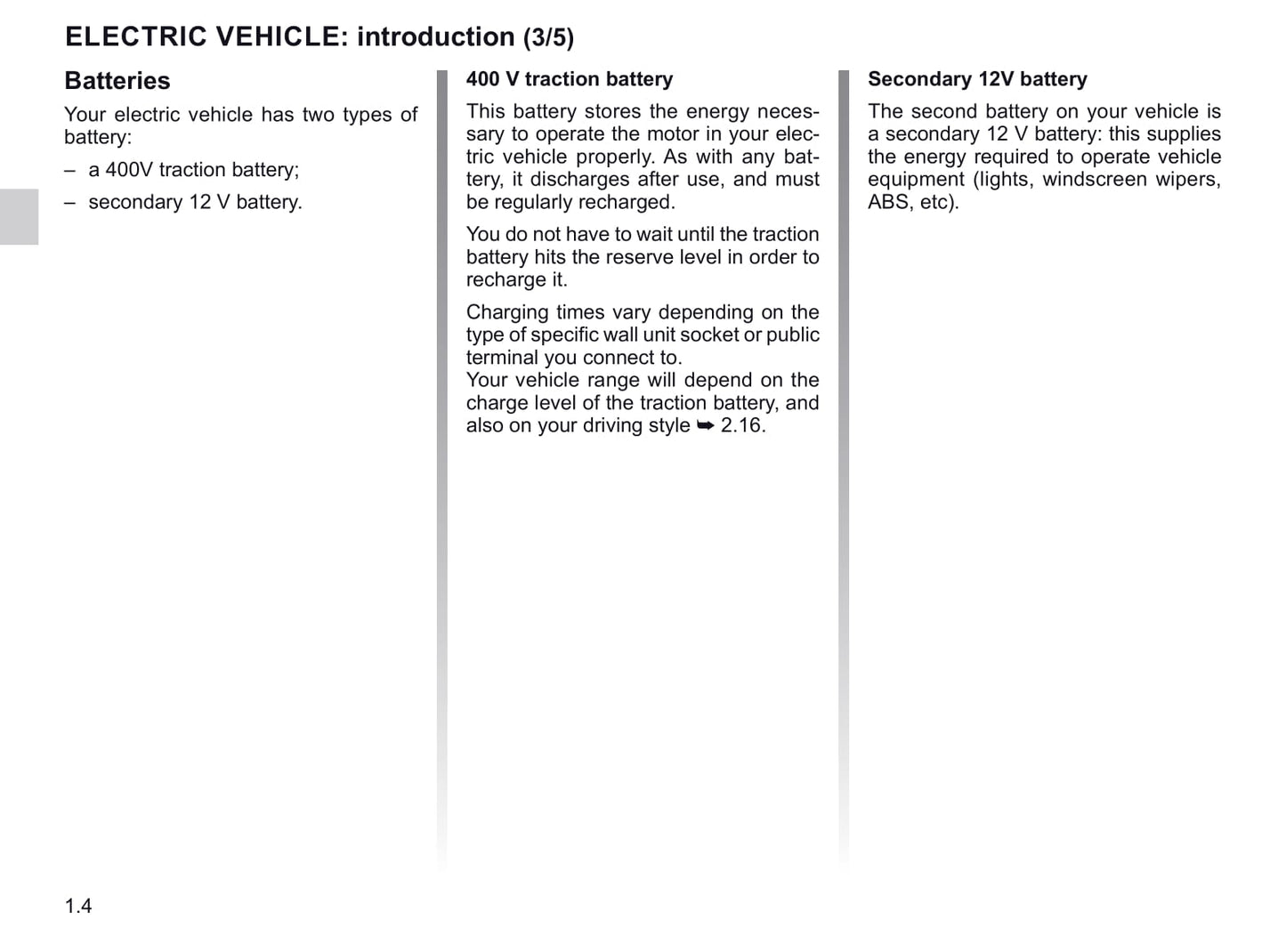 2019-2020 Renault Zoe Owner's Manual | English