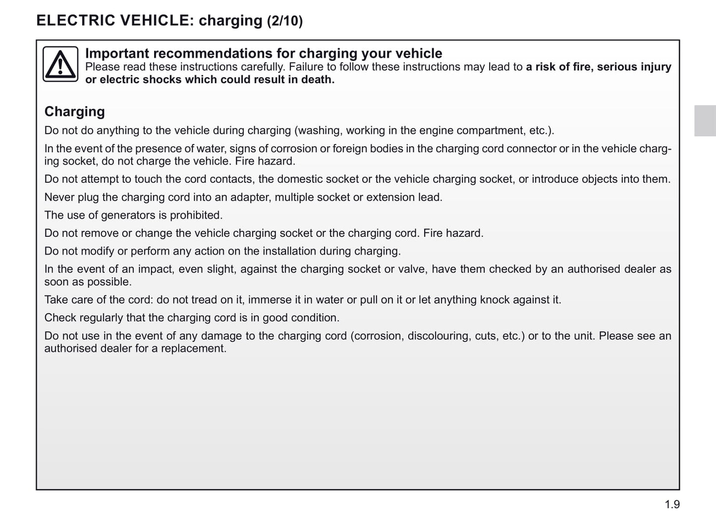 2019-2020 Renault Zoe Owner's Manual | English