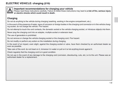 2019-2020 Renault Zoe Owner's Manual | English