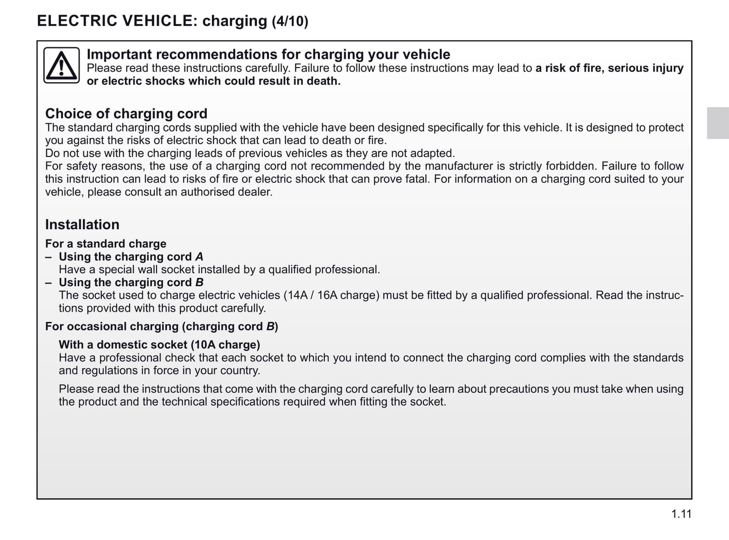 2019-2020 Renault Zoe Owner's Manual | English