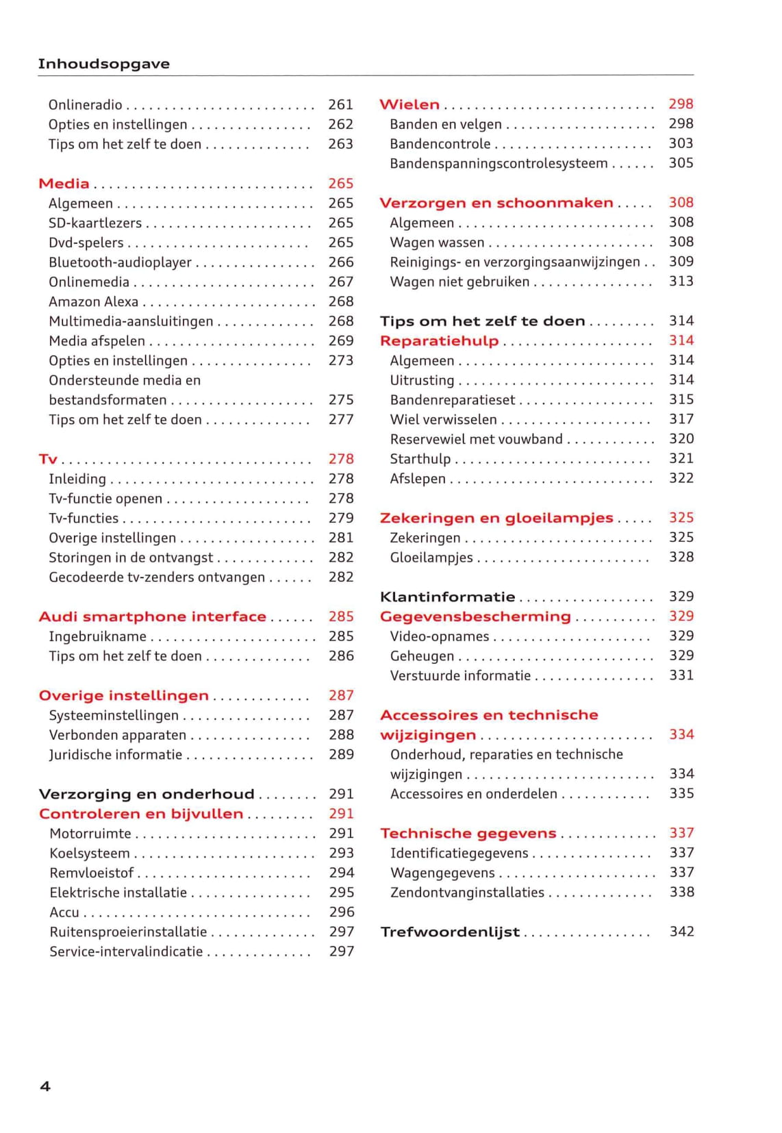 2018-2023 Audi e-tron Owner's Manual | Dutch