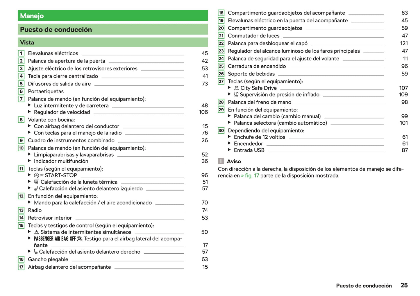 2018-2019 Skoda Citigo Owner's Manual | Spanish