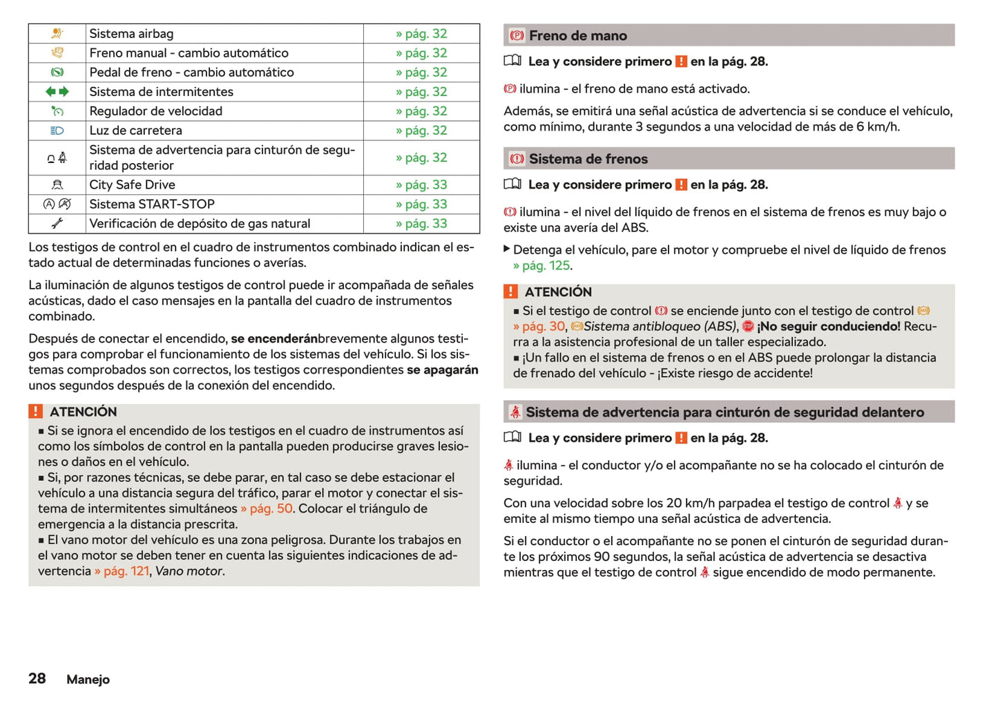 2018-2019 Skoda Citigo Owner's Manual | Spanish