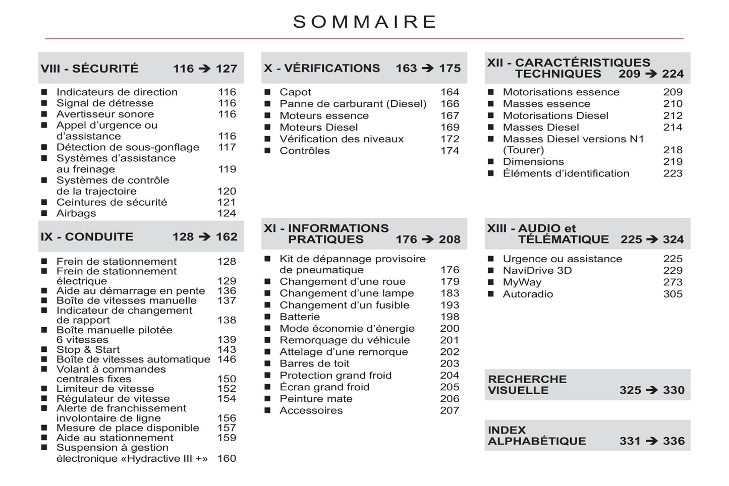 2008-2010 Citroën C5 Manuel du propriétaire | Français