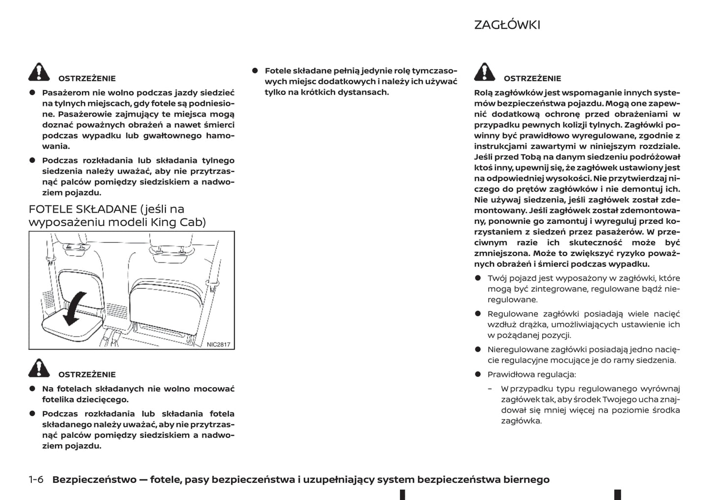 2018-2019 Renault Alaskan Owner's Manual | Polish