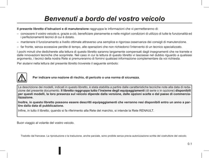 2012-2013 Renault Clio Owner's Manual | Italian