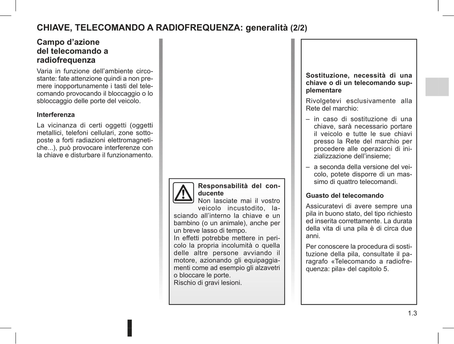 2012-2013 Renault Clio Owner's Manual | Italian