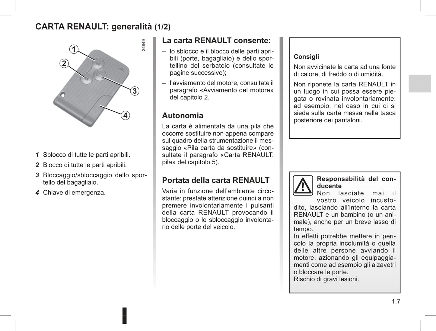 2012-2013 Renault Clio Owner's Manual | Italian