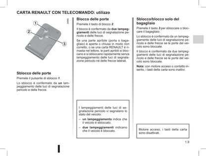 2012-2013 Renault Clio Owner's Manual | Italian