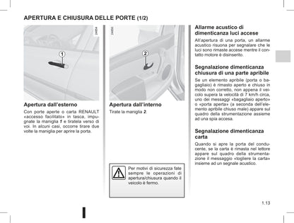 2012-2013 Renault Clio Owner's Manual | Italian