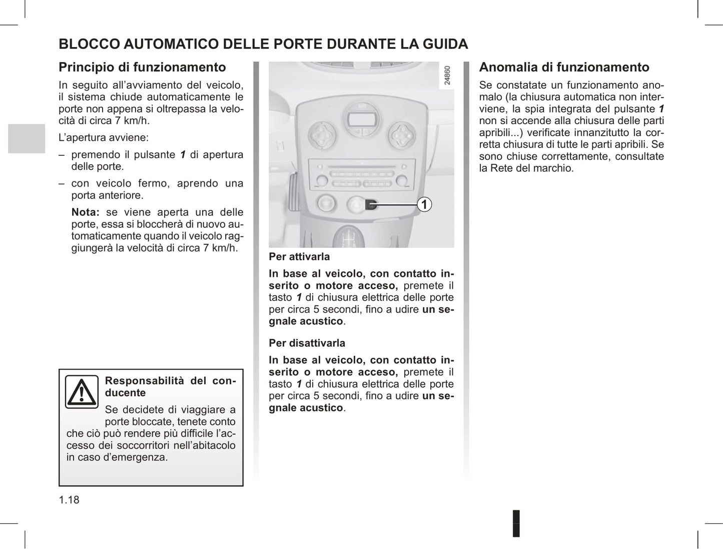 2012-2013 Renault Clio Owner's Manual | Italian