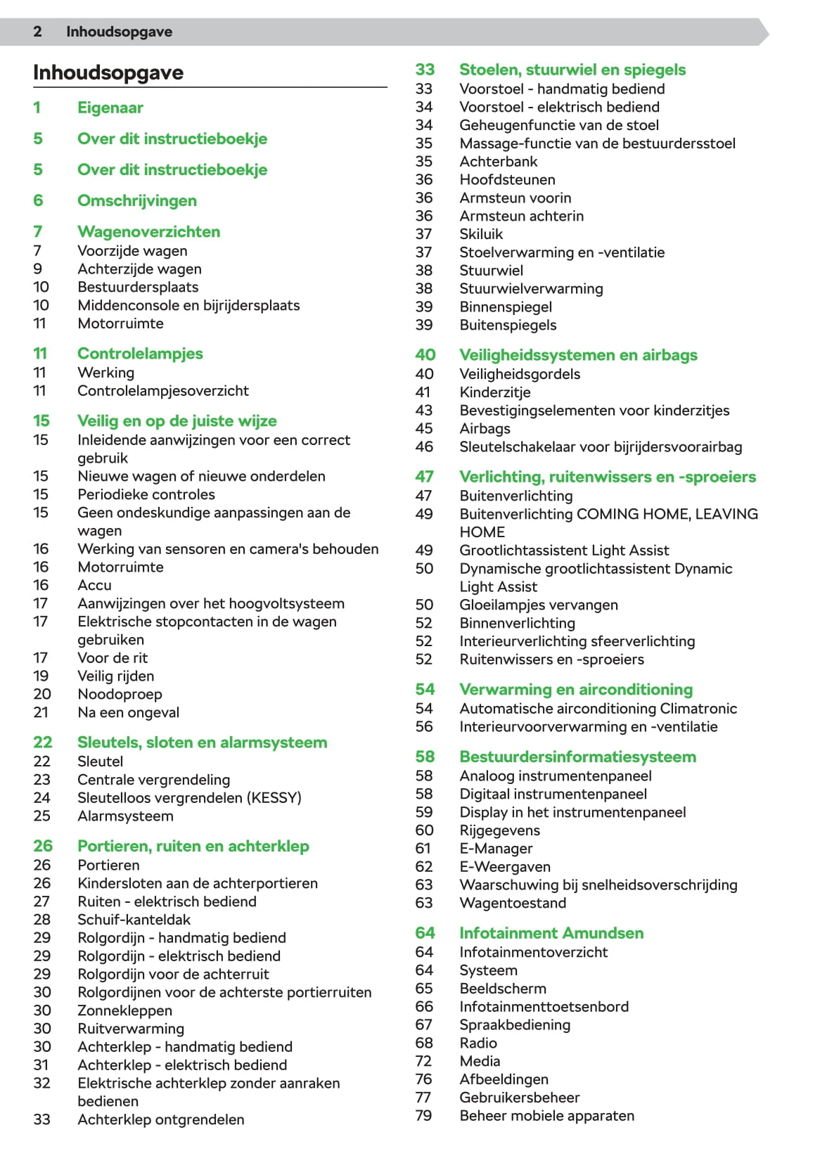 2019-2020 Skoda Superb iV Owner's Manual | Dutch