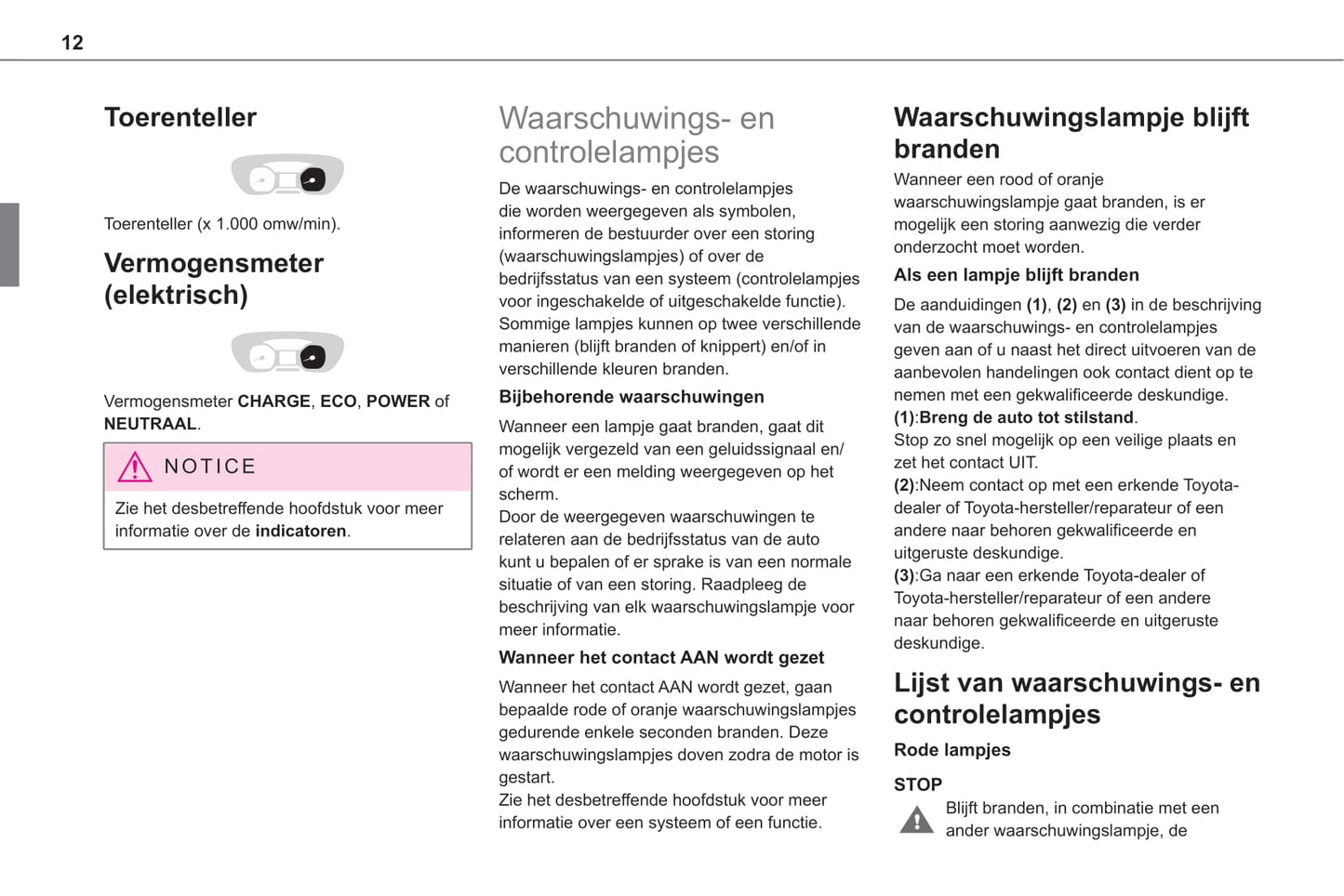 2020-2021 Toyota Proace Van/Proace Verso Owner's Manual | Dutch