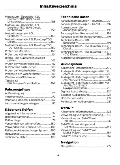 2014-2015 Ford Tourneo Courier/Transit Courier Owner's Manual | German