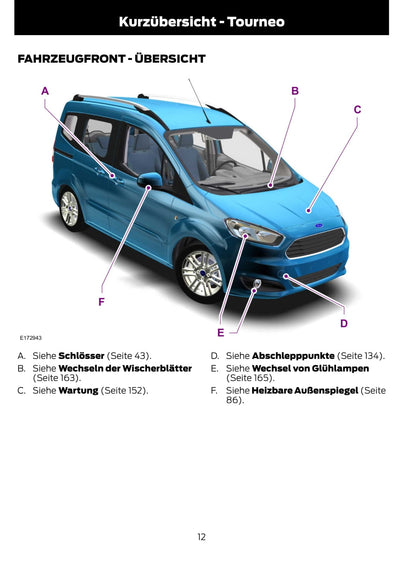 2014-2015 Ford Tourneo Courier/Transit Courier Owner's Manual | German