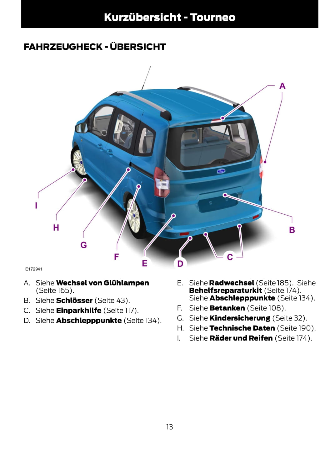 2014-2015 Ford Tourneo Courier/Transit Courier Owner's Manual | German