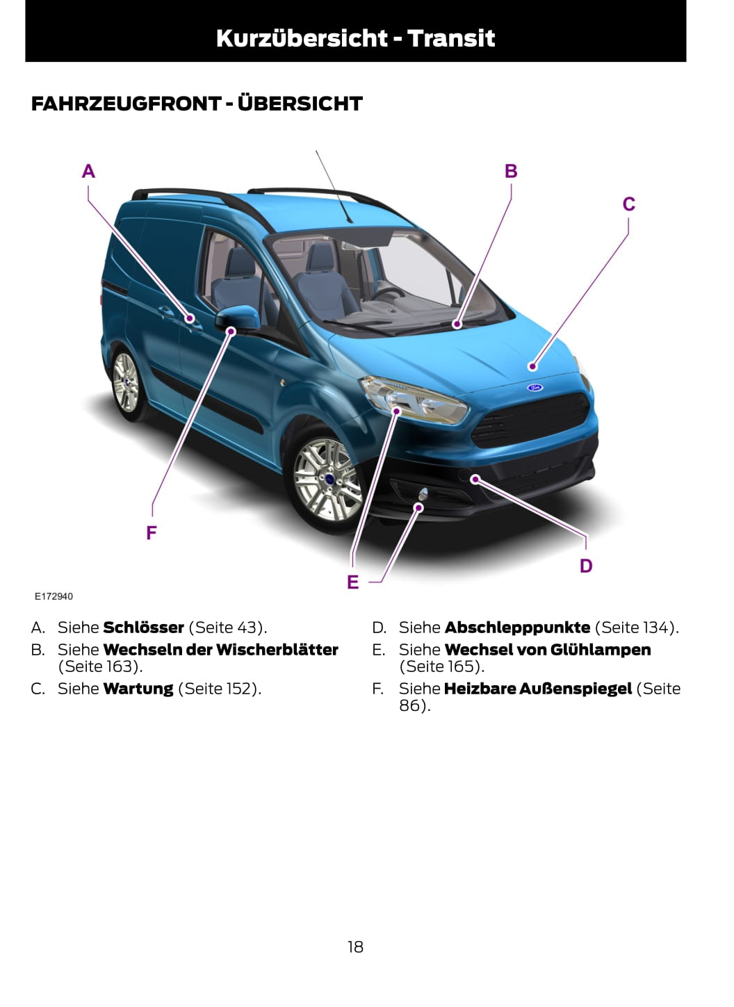 2014-2015 Ford Tourneo Courier/Transit Courier Owner's Manual | German