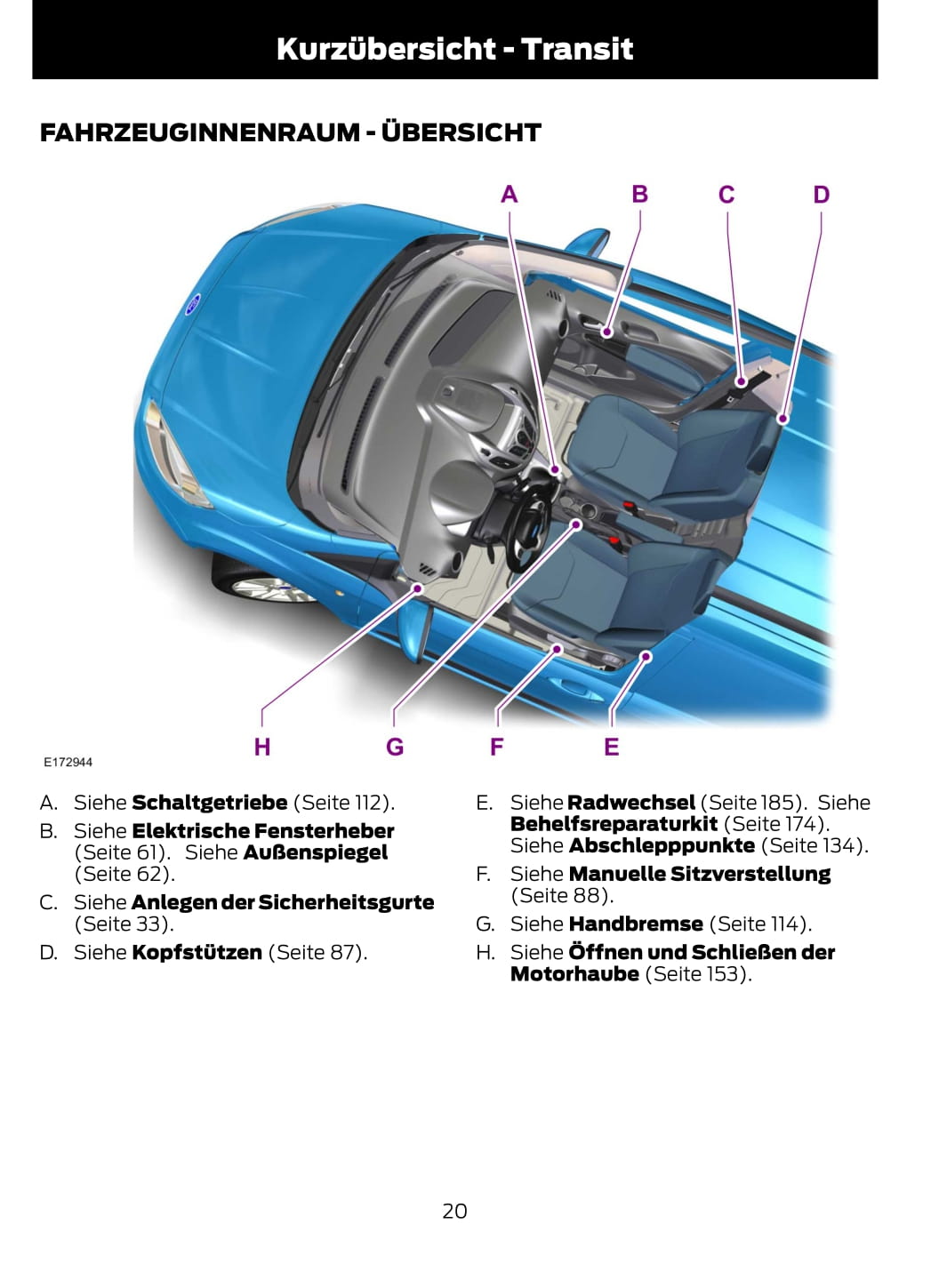 2014-2015 Ford Tourneo Courier/Transit Courier Owner's Manual | German