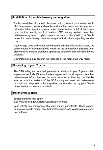 2009-2010 Toyota Prius Owner's Manual | English