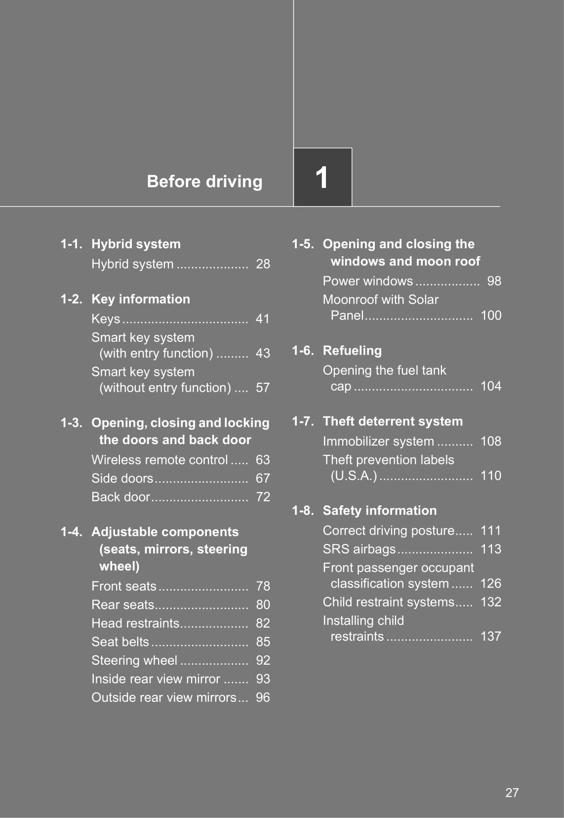 2009-2010 Toyota Prius Owner's Manual | English