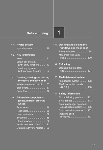 2009-2010 Toyota Prius Owner's Manual | English