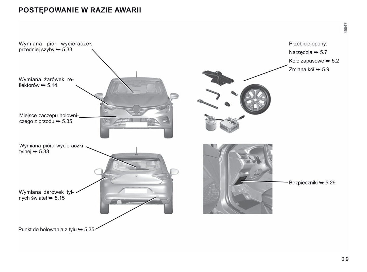 2019-2021 Renault Clio Manuel du propriétaire | Polonais