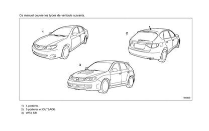 2007-2014 Subaru Impreza Bedienungsanleitung | Französisch