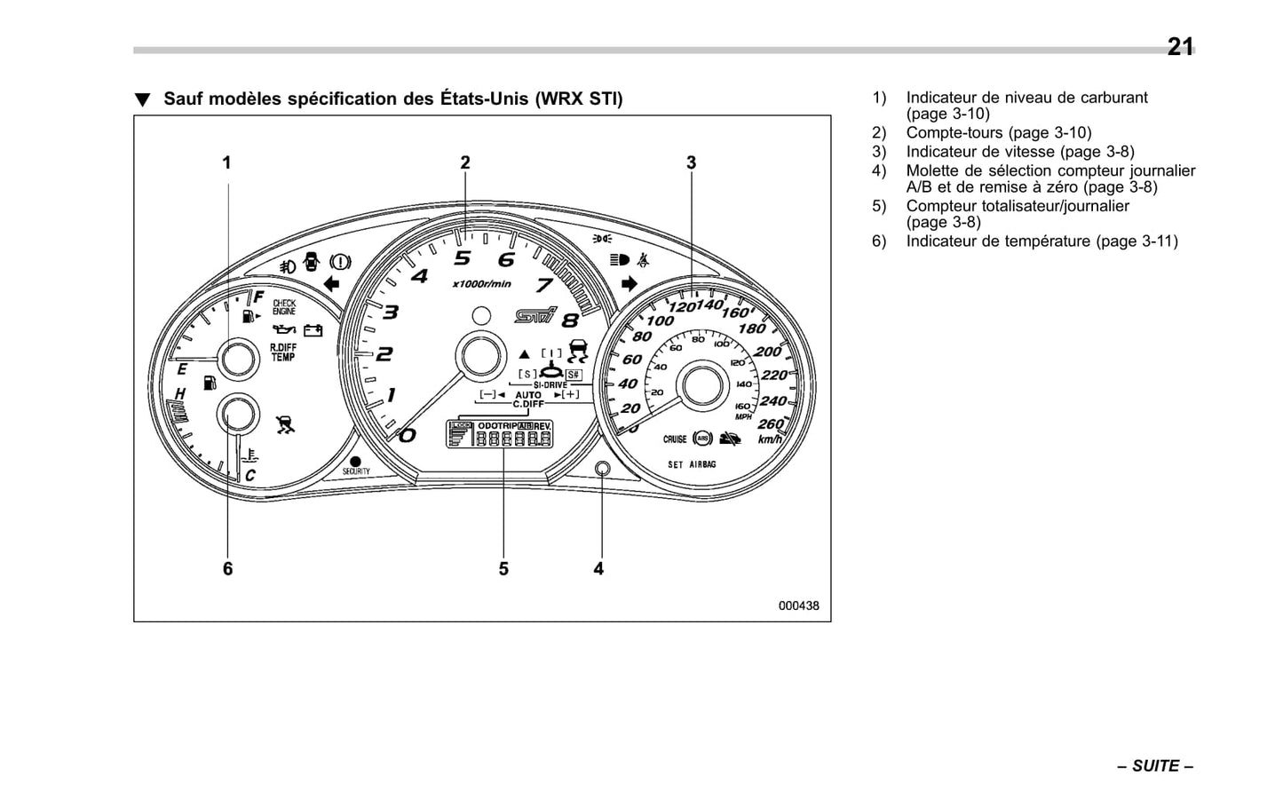 2007-2014 Subaru Impreza Bedienungsanleitung | Französisch