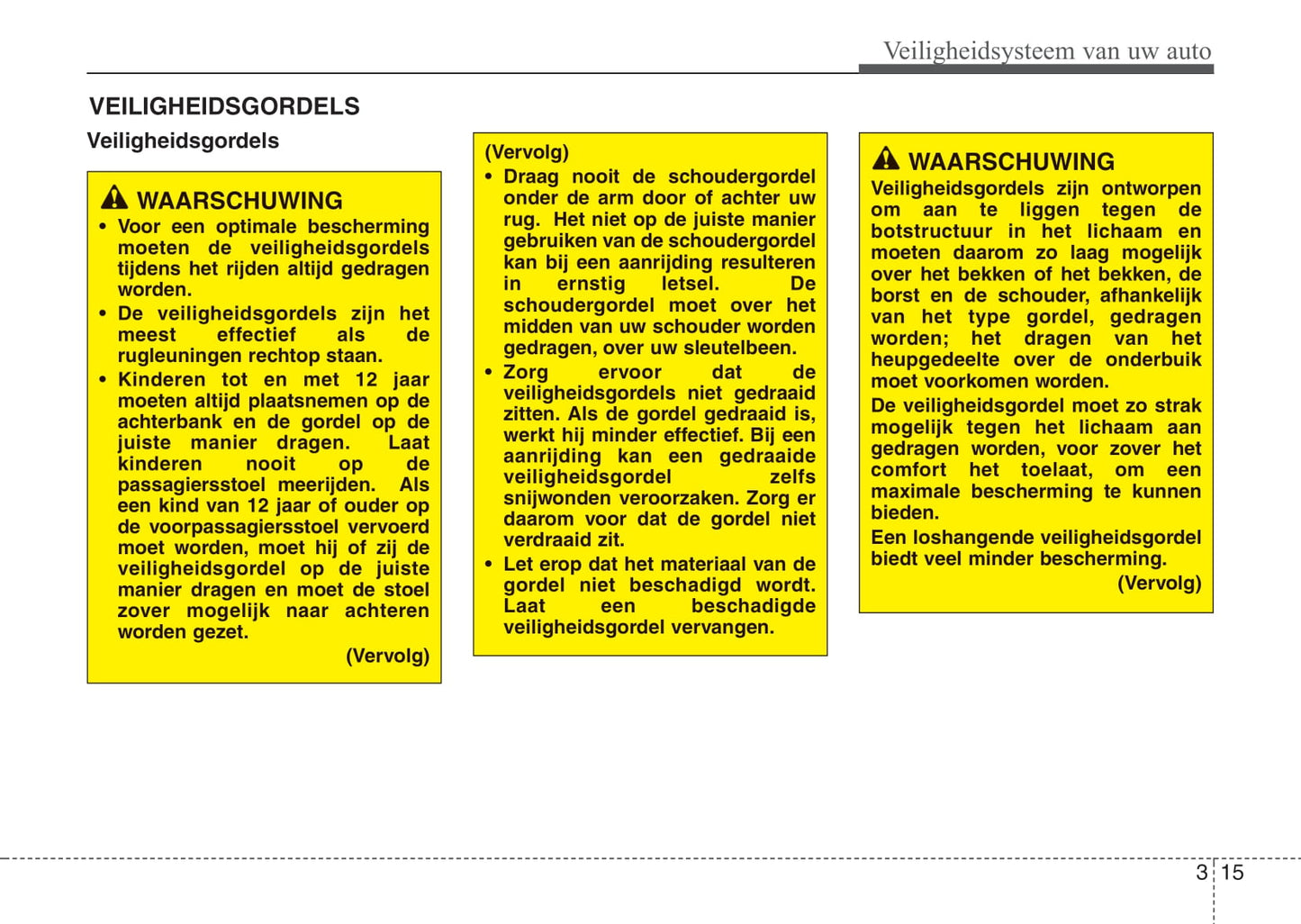 2010-2011 Kia Cee'd Owner's Manual | Dutch