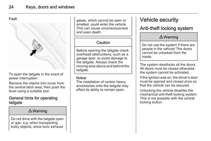 2011-2014 Vauxhall Antara Manuel du propriétaire | Anglais