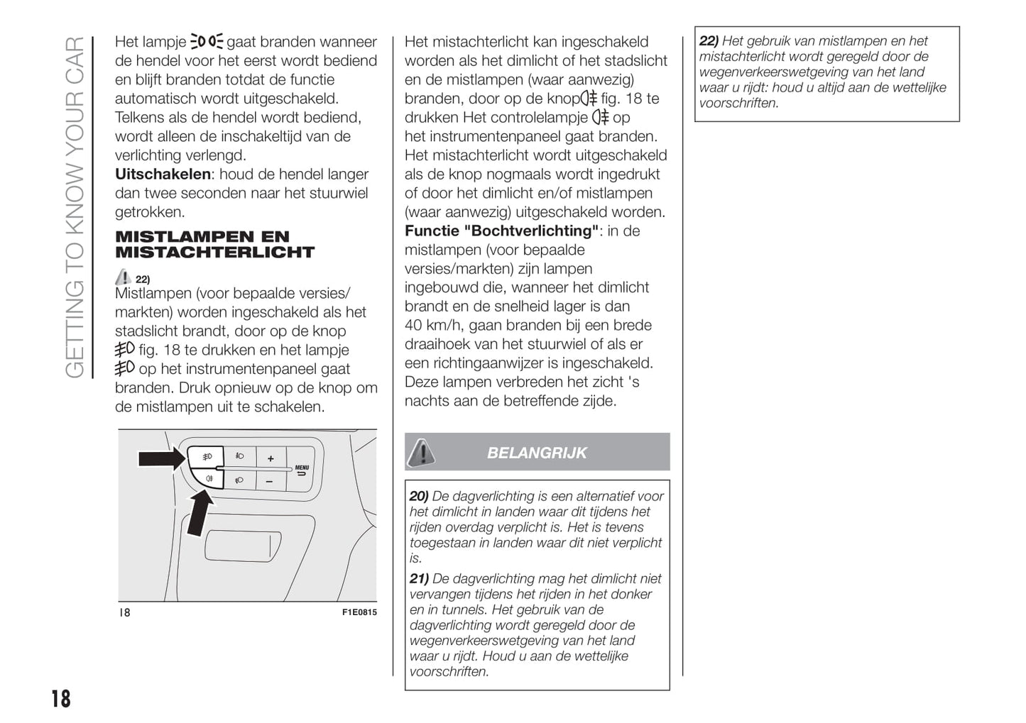 2015-2016 Fiat Punto Gebruikershandleiding | Nederlands