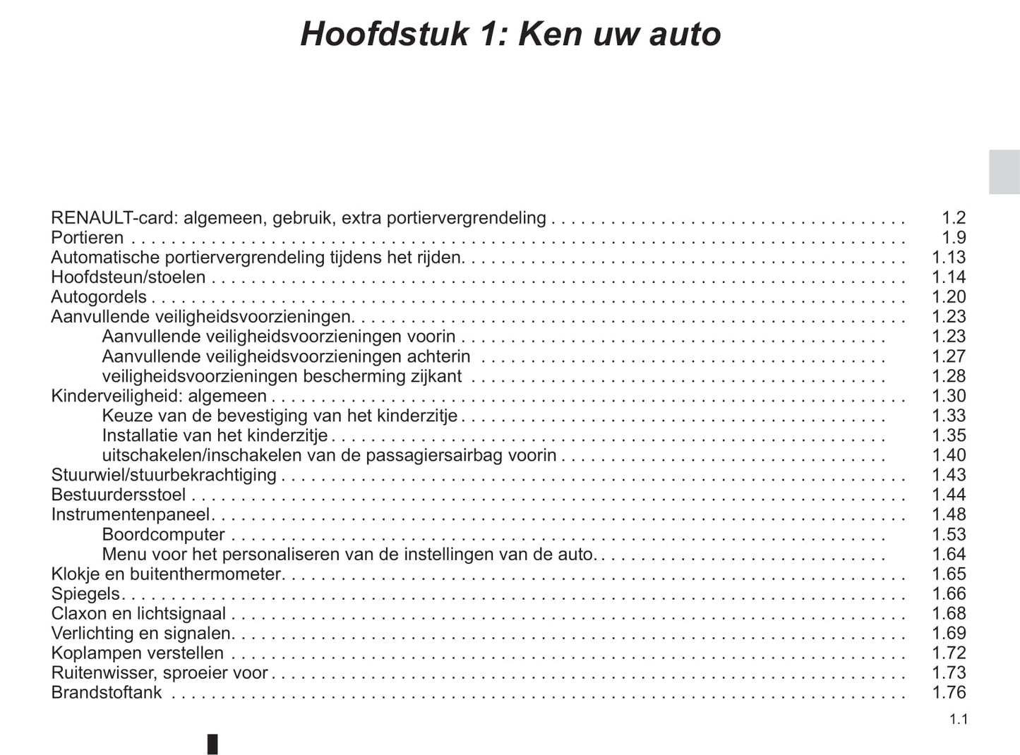 2014-2015 Renault Latitude Owner's Manual | Dutch